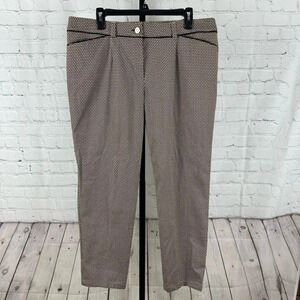Basler Black Tan Straight Leg Business Casual Pants Size 14